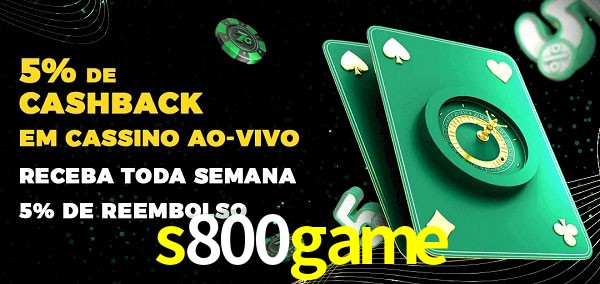 Promoções do cassino ao Vivo s800game
